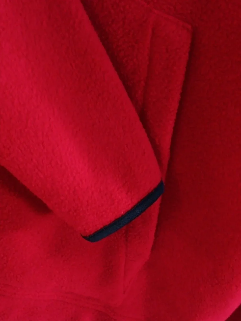 Polo by Ralph Lauren Red Fleece Hoodie with Navy Drawcords